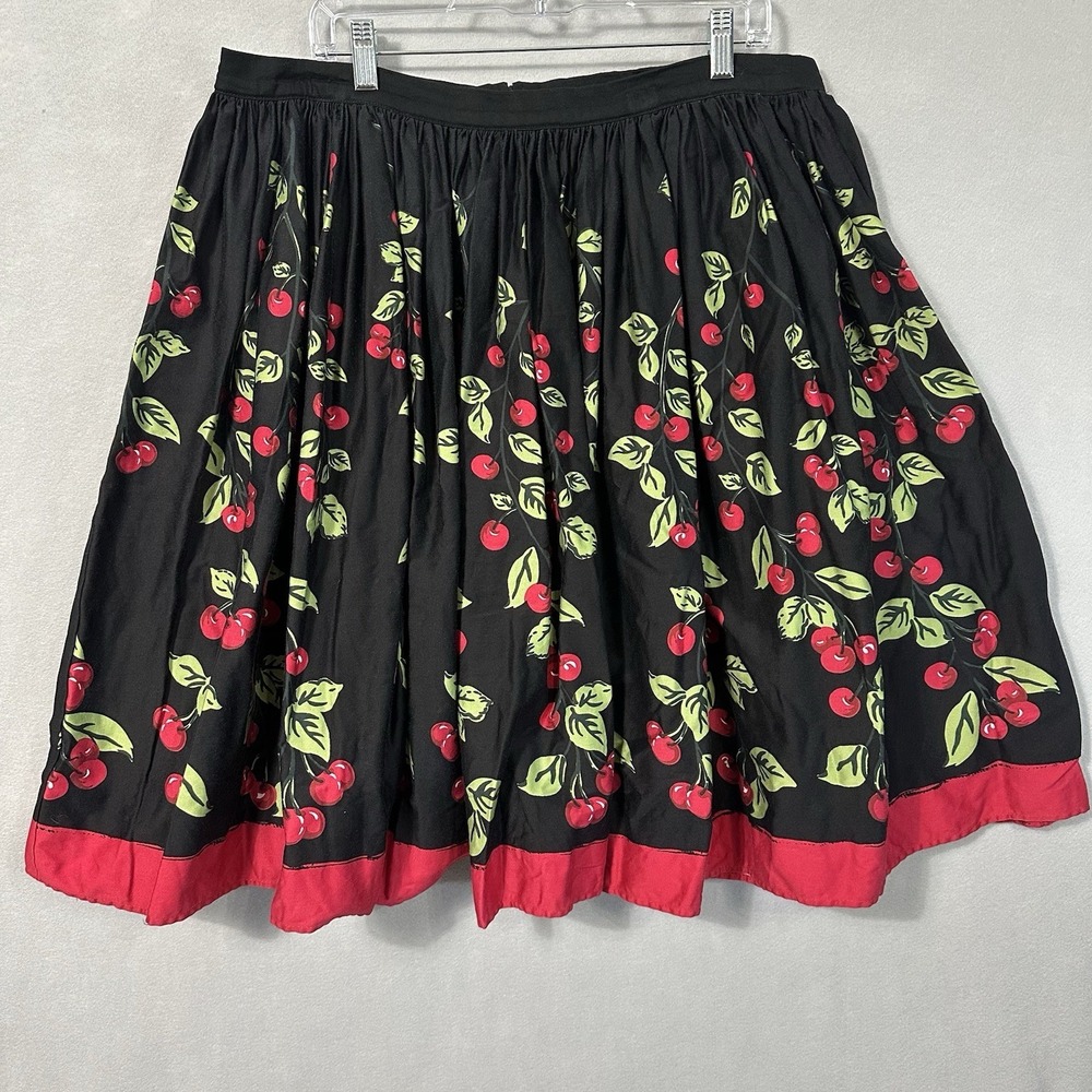Pinup Couture Jenny Skirt Cherries Retro Rockabilly 50's Women's Plus Size 2X - Picture 2 of 11